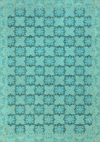 Abstract Light Blue Modern Rug, abs2729lblu