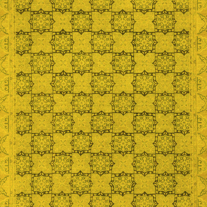 Machine Washable Abstract Yellow Modern Rug, wshabs2729yw