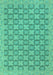 Machine Washable Abstract Turquoise Modern Area Rugs, wshabs2729turq