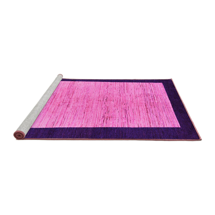 Sideview of Machine Washable Oriental Pink Modern Rug, wshabs272pnk
