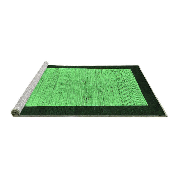 Sideview of Machine Washable Oriental Emerald Green Modern Area Rugs, wshabs272emgrn