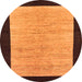 Round Oriental Orange Modern Rug, abs272org