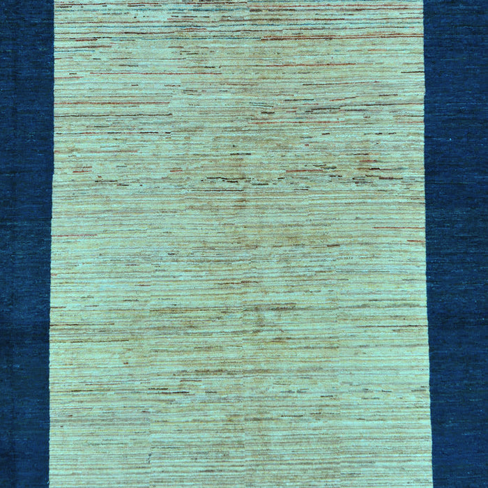 Machine Washable Oriental Light Blue Modern Rug, wshabs272lblu