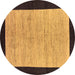 Round Oriental Brown Modern Rug, abs272brn