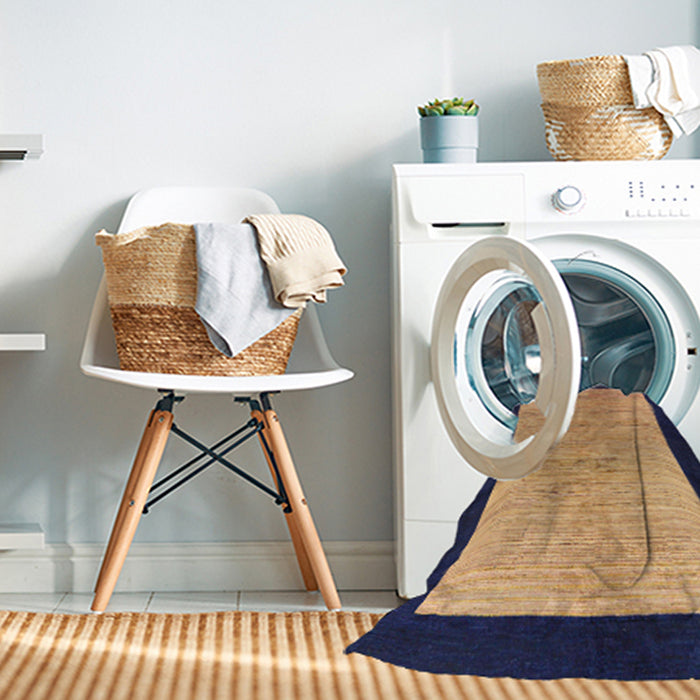 Machine Washable Abstract Orange Rug in a Washing Machine, wshabs272