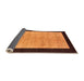 Sideview of Oriental Orange Modern Rug, abs272org