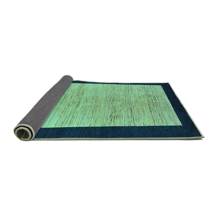 Sideview of Oriental Turquoise Modern Rug, abs272turq