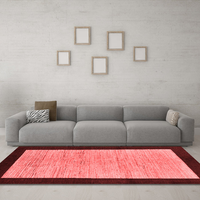 Modern Red Washable Rugs