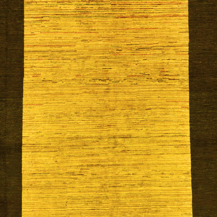 Machine Washable Oriental Yellow Modern Rug, wshabs272yw