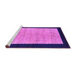 Sideview of Machine Washable Oriental Purple Modern Area Rugs, wshabs272pur