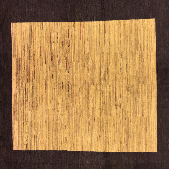 Square Machine Washable Oriental Brown Modern Rug, wshabs272brn
