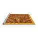 Sideview of Machine Washable Abstract Dark Orange Rug, wshabs273