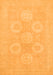 Machine Washable Oriental Orange Traditional Area Rugs, wshabs2730org