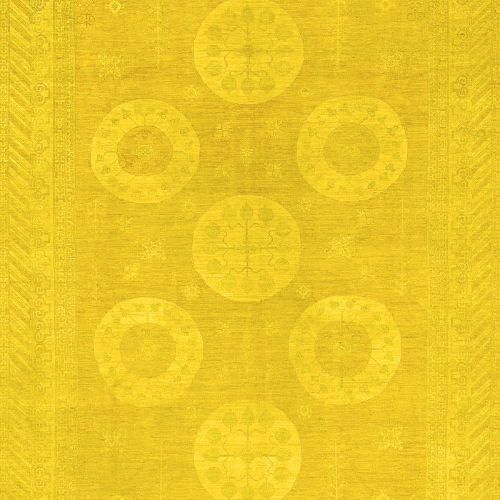 Oriental Yellow Traditional Rug, abs2730yw