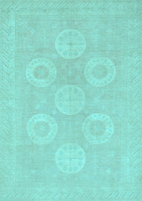 Oriental Light Blue Traditional Rug, abs2730lblu