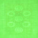 Square Oriental Green Traditional Rug, abs2730grn