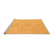 Sideview of Machine Washable Oriental Orange Traditional Area Rugs, wshabs2730org