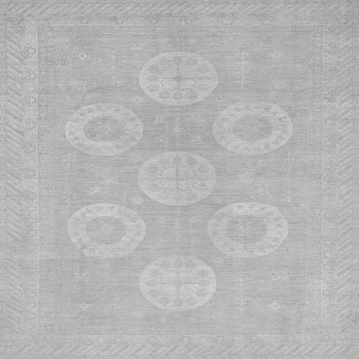 Square Oriental Gray Traditional Rug, abs2730gry