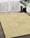 Machine Washable Abstract Metallic Gold Rug in a Family Room, wshabs2730