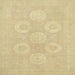 Square Machine Washable Abstract Metallic Gold Rug, wshabs2730