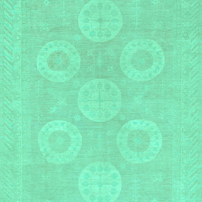 Machine Washable Oriental Turquoise Traditional Area Rugs, wshabs2730turq