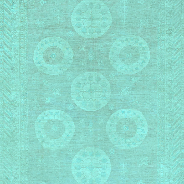 Machine Washable Oriental Light Blue Traditional Rug, wshabs2730lblu