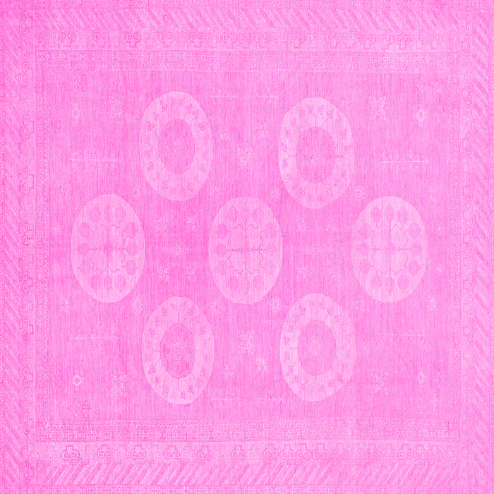 Square Oriental Pink Traditional Rug, abs2730pnk