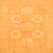 Square Oriental Orange Traditional Rug, abs2730org