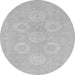 Round Oriental Gray Traditional Rug, abs2730gry