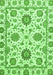 Machine Washable Abstract Green Modern Area Rugs, wshabs2731grn