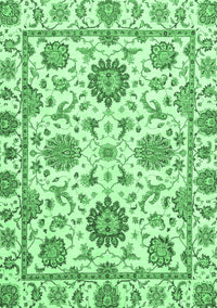 Abstract Emerald Green Modern Rug, abs2731emgrn