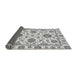 Sideview of Abstract Gray Modern Rug, abs2731gry