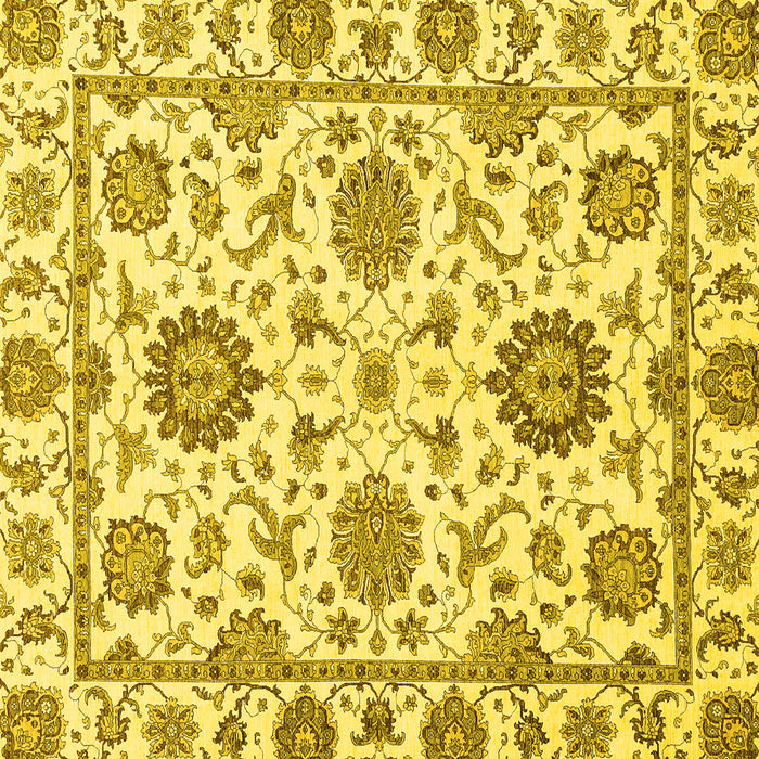 Square Machine Washable Abstract Yellow Modern Rug, wshabs2731yw