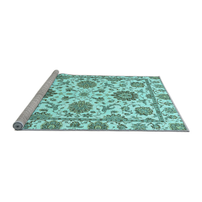 Sideview of Machine Washable Abstract Light Blue Modern Rug, wshabs2731lblu