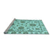 Sideview of Machine Washable Abstract Light Blue Modern Rug, wshabs2731lblu