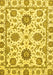 Machine Washable Abstract Yellow Modern Rug, wshabs2731yw