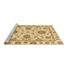 Sideview of Machine Washable Abstract Brown Modern Rug, wshabs2731brn