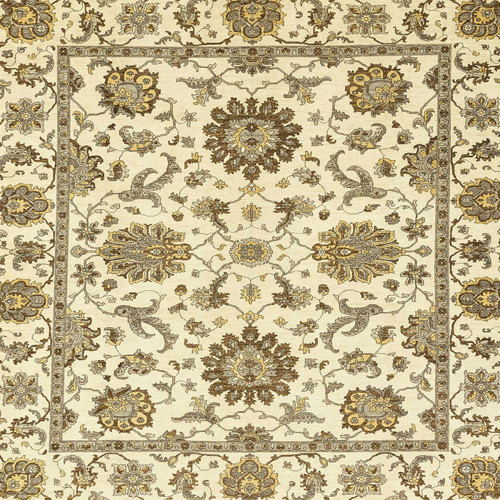 Square Abstract Sun Yellow Modern Rug, abs2731