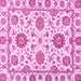 Square Abstract Pink Modern Rug, abs2731pnk