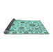 Sideview of Abstract Light Blue Modern Rug, abs2731lblu