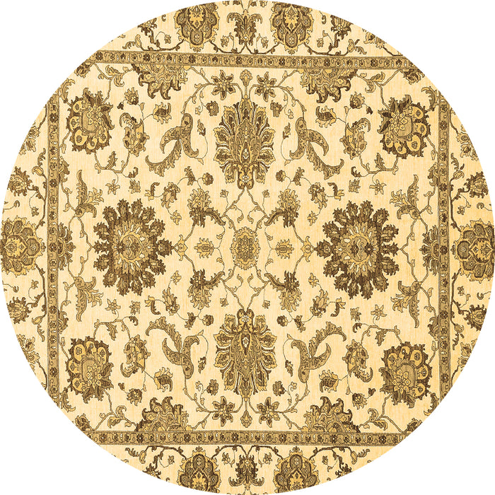 Round Machine Washable Abstract Brown Modern Rug, wshabs2731brn