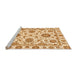 Sideview of Machine Washable Abstract Orange Modern Area Rugs, wshabs2731org