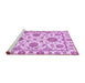 Sideview of Machine Washable Abstract Purple Modern Area Rugs, wshabs2731pur