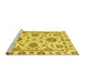 Sideview of Machine Washable Abstract Yellow Modern Rug, wshabs2731yw