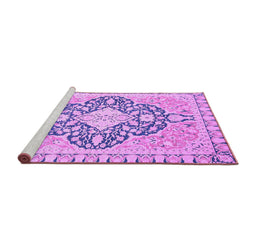 Sideview of Machine Washable Geometric Purple Traditional Area Rugs, wshabs2732pur