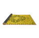 Sideview of Geometric Yellow Traditional Rug, abs2732yw