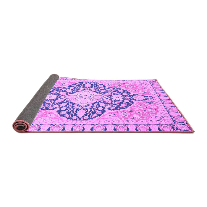 Sideview of Geometric Purple Traditional Rug, abs2732pur