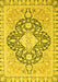 Machine Washable Geometric Yellow Traditional Rug, wshabs2732yw