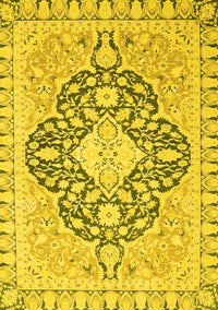 Geometric Yellow Traditional Rug, abs2732yw