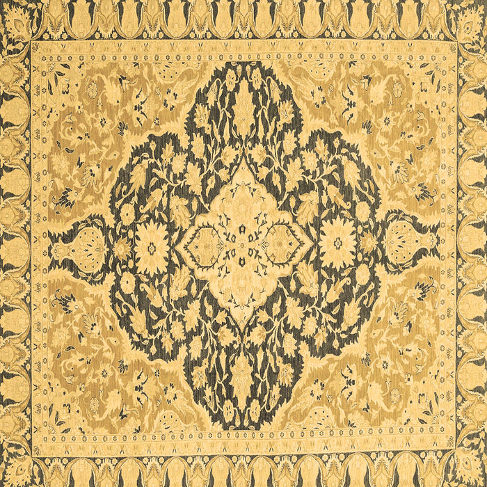 Square Geometric Brown Traditional Rug, abs2732brn